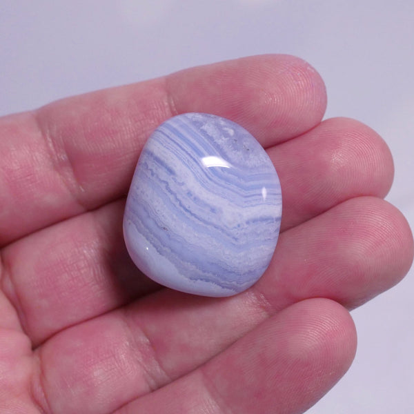 Load image into Gallery viewer, Calming - Blue Lace Agate Tumbled Stone
