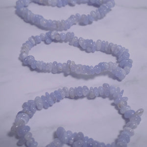Calming - Blue Lace Agate Chip Bracelet