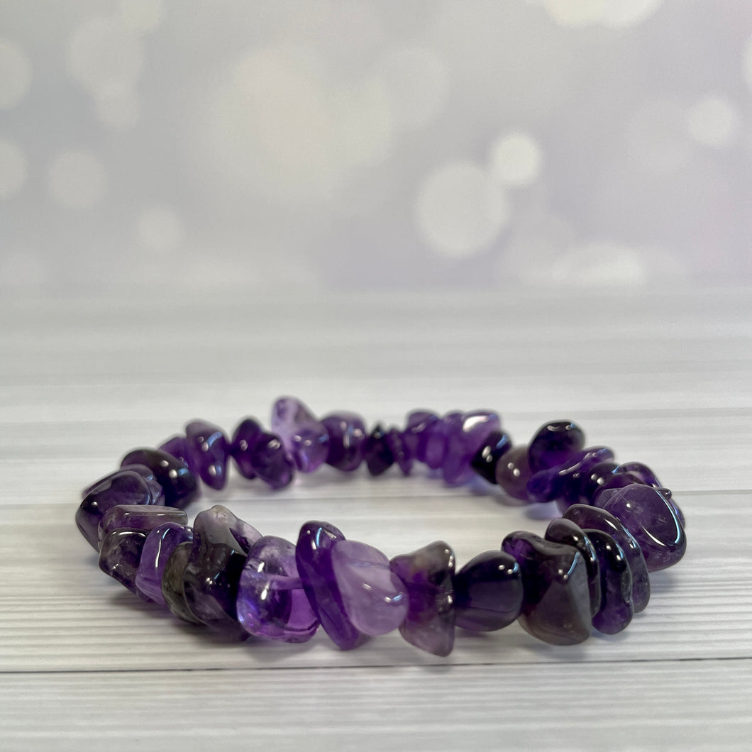 Amethyst Bracelet with Chunky Chips