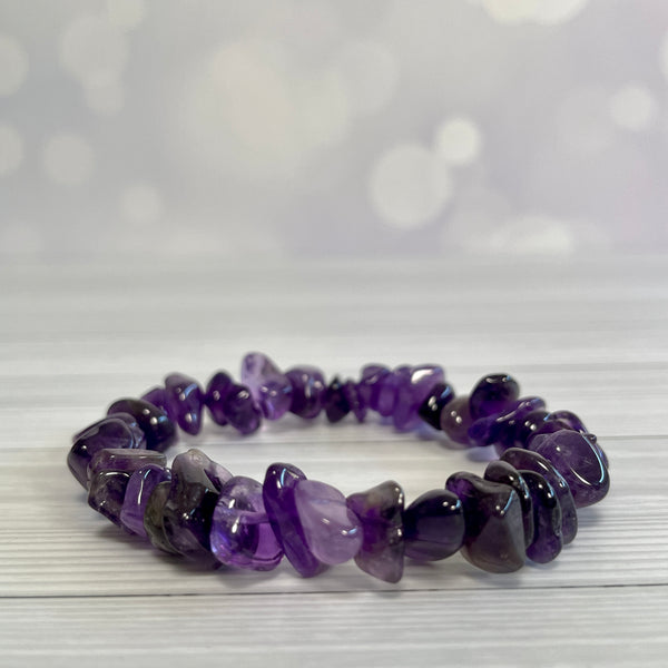Load image into Gallery viewer, Amethyst Bracelet with Chunky Chips
