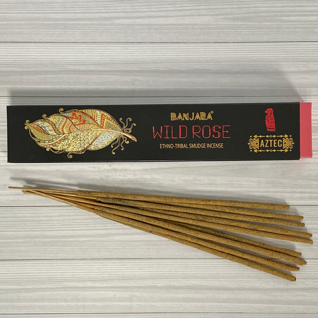 Banjara Wild Rose Smudge Incense Sticks 15g