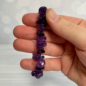 Amethyst Bracelet with Chunky Chips