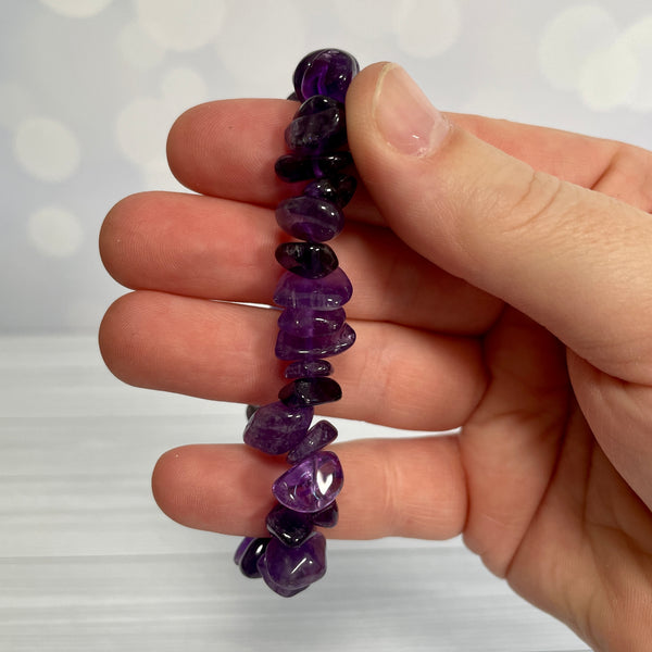 Load image into Gallery viewer, Amethyst Bracelet with Chunky Chips
