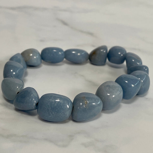 Load image into Gallery viewer, Angelite Tumbled Bracelet
