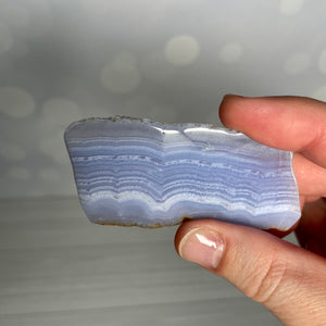 Blue Lace Agate Flat Stone Slice (Large)